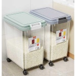 진공 쌀통 30kg 30KG단일 바퀴 10근입 대형 10근입 쌀보관통 밀폐통 휠리스 경제 업소용 달린 보관함 투명 휠리스 투명 휠리스 투명... 