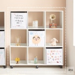 직코몰 H6317 3단 9칸 바퀴형 심플책장 1color 모던책장 낮은책장 책꽂이 : 인테리어가구전문몰