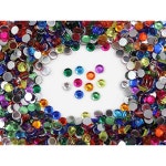 보석 제작을 위한 올스타스코 1000PCS 5mm SS21 브라운 스모키 토파즈 H113 아크릴 플랫 백 라인스톤과 페이스 페인팅 카드 제작... 