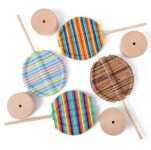 우드 회전 스핀 장난감 힐링 무지개 인테리어 소품 스트레스 해소 놀이 도구 (A0844) : 용천삼리