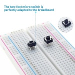 친화적 스위치 2핀 푸시 촉감 순간 PCB 브레드보드 QTEATAK 스루 버튼 촉각 패널 6MM 20개 : 영시몰B