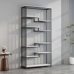 공간분리 수납장 다용도 사무실 틈새 정리함 가벽 캐비닛 수납 카페 선반 슬림 철제 베란다 80x30x200cm (블랙/그레이) : 글로리샵55