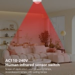 AC110-240V 인간 적외선 감지 스위치, 자동 센서 라이트 PIR 모션 30 초 지연, 120 도, 3-5m : 오션글로벌10