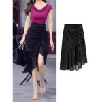 라인댄스복 스커트 스포츠댄스 연습복 사교 밸리 라틴 에어로빅 의상 힙스카프 랩스커트 치마 : 에스디무역