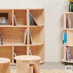 직코몰 H6720 2단 고무나무 코너책장 1color 원목책장 코너선반 : 생활용품 추천스토어