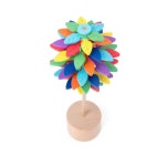 우드 회전 스핀 장난감 힐링 무지개 인테리어 소품 스트레스 해소 놀이 도구 (A0844) : 용천삼리