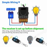 43 36V 제어 12V 24V 30A RF 펌프 원격 48V 조명 온수기 스위치 송신기 hz 릴레이 램프 무선 OFF ON 1R : 제피리노몰