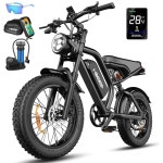 성인용 전기 자전거 1500W 모터 32MPH 전기 자전거 48V 13A 15A 25A 탈착식 배터리 20인치 뚱뚱한 타이어 전기 산악 자전거... 