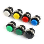 미니 리셋 흰색 노란색 원형 7색 자체 아케이드 4PCS 초록색 순간 16MM 구매 비잠금식 28PCS 푸시 버튼 스위치 검은색 빨간색 EC : 영시몰B