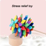우드 회전 스핀 장난감 힐링 무지개 인테리어 소품 스트레스 해소 놀이 도구 (A0844) : 용천삼리