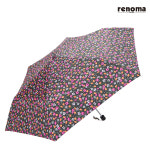 [레노마 우양산 본사] 핑크 잔꽃 플라워 자외선 차단 90% 슬림 3단 수동 우양산 (우산 겸 양산) RSL-214 : 길마로