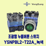 조광형 누름버튼 스위치 25파이 YSNPBL2-T22A 녹색 G AC220V 용성전기 : 지에스산전