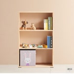 직코몰 H6405 3단 3칸 고무나무 책장 1color 책꽂이 원목책장 수납책장 수납장 : 인테리어가구전문몰