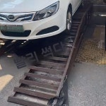 자동차리프트 경정비 발판 철제 받침대 카센터 타이어 거치대 : 엘스코어