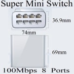미니 TP  플러그 앤 플레이 8 RJ45 포트 데스크탑 스위치 100Mbps SOHO 이더넷 스위처 LAN 허브 풀 하프 듀플렉스 교환 고속 스위처... 