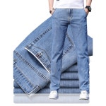 여름 얇은 청바지 스모그 빅사이즈 허리 멜빵 하이웨이스트 얇은청바지 슬림 8부 고탄력 9865년형 크로스포켓 그레이 28사이즈2척1권장90... 