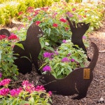 바닥 장난꾸러기 검은 옮기기 철제 소품 화단 빈티지 데코 정원 이모의 고양이 조경 스티커 A쓰리피스 : 도도몽1