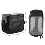 자전거 핸들 바 라이딩 콜드 폴딩 프론트 헤드 백 장비 우븐 가죽 인공 G1044 black. 4.5L : 금영무역