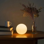 COPU LED 볼 라이트 6인치 빛나는 오브 충전식 글로브 램프 원격 방수 앰비언트 조명이 있는 책상 침실 욕실 파티오용 디밍 가능한 무드... 