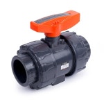하이드로실 카플란 2인치 PVC 트루 유니온 볼 밸브, 풀 포트, ASTM F1970, EPDM 오링 및 리버서블 PTFE 시트, 200 PSI @73F, 회색, : 윤마켓s
