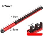 360 회전 마그네틱 소켓 정리함 1/4 3/8, 1/2 인치 클립 레일, 거치대 홀더 12.7mm : 행 운 상 사