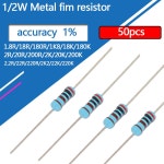 50PCS 2W 금속 필름 저항기 . .3 .8 2 2.2 8 20 22 80 200 220 R K 옴 0.5W K8 2K 2K2 저항 R8 2R 2R2 0. R 0M : 더블엠로지스투