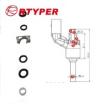 GDI 연료 인젝터 수리 키트 184H19 Magneti Marelli Volkswagen vw 호환 G5002 4 세트 : 베스트321피
