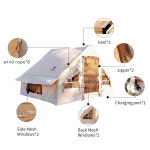 야외 캠핑용 대형 팽창식 텐트, 방수 및 자외선 차단, 가족 저녁 식사, 3-4 인용 : 하나라유통