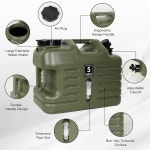Jeruio 18.9L(5갤런) 물통, 휴대용 캠핑 수도꼭지 포함, BPA 프리 비상 물 탱크 보관, 누출 없음 : 더찰떡샵
