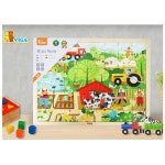 48피스퍼즐 농장 도형맞추기 유아교구 소근육 : MAVIO