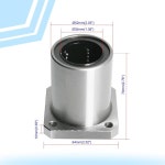 Aopin LMK35U 사각 플랜지 선형 볼 베어링, ID 35mm, OD 52mm 베어링 Sae52100 탄소강, 6열 강철 볼, CNC, 3D 프린터, 레일 : 캠프셋 모든... 