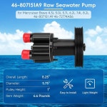 RAW SEAWATER IMPELLER 펌프 46 807151A9 MERCRUISER BRAVO STERNDRIVE 엔진용 워터 3L 0L 7L 2L 4L 서펜틴 벨트 포함 727 : 단단컴퍼니