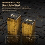 M9Pro 오디오 리시버 송신기 스마트 디지털 어댑터 블루투스 5.3 NFC AUX RCA USB U 디스크 TF 6.5 마이크 노래방 FM 라디오 : 아리수수스