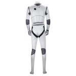 Stormtrooper 코스프레 성인 키즈 점프 슈트 스타 화이트 군인 의상 복장 할로윈 롤 플레잉 옷 H4929 : 헥사사이언티픽