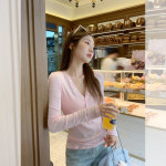 브이넥 버튼 슬림핏 베이직 긴팔 티셔츠 양군스토어S285 : Yang-Gun Shop