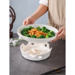 세라믹 워머 대형 접시 세트 차핑디쉬 가열그릇 차핑 항아리 반찬 스토브 고양이 순백 11인치 슬라브 플레이트 백자 : 씨와이엔커머스