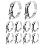 QWORK 6CM 3인치 볼트 호스 클램프 스테인리스 스틸 10팩 작동 범위 83MM 91MM ID용 흡기 인터쿨러 : 단단컴퍼니