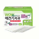 와우 강아지 일자형 리필 기저귀 M(중형), 30매입, 1개 : 펫 마트