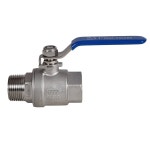 JIVTO 스테인리스 스틸 볼 밸브 1인치 NPT, 남성에서 여성, 물, 석유 및 가스용 PC 타입 풀 포트 2개 1팩 1/2 Inch : 디어투 종합 스토어