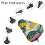 드로스트링 자전거 시트가 있는 시트 쿠션 커버 레트로 일본 패턴 안장 산악 도로 자전거용 방진 보호대 : 톡.톡몰