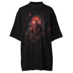 베트멍 UA66TR640BR BLACKRED 데스 메탈 남성 반팔티 블랙 : 아시유로