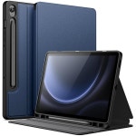 삼성 갤럭시 탭 S10 FE / S9 10.9인치, S펜 홀더, 슬림 폴리오 스탠드 보호 태블릿 커버, 다각도 보기(네이비 블루)용 JETech 케이스 Black... 