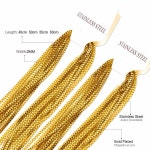 LUXUSTEEL 2MM 스퀘어 박스 체인 목걸이 남자/여자 10 개/몫 스테인레스 스틸 페이드 링크 체인 없음 DIY 쥬얼리 액세서리 만들기 : item0120