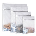 섬세한 재사용 가능한 세탁 가방을 위한 4Pcs 내구성 있는 벌집 메쉬 가방(1XX-대형 24 x 인치, 1X-대형 20 1L 대형 16 중형 12 인치) 3... 