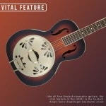 그레치 g9241 니 라운드넥 6현 어쿠스틱 전기 공진기 기타 g2180 긱백 및 : quatroAZ