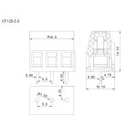 100 개/몫 KF128 5 0MM 3Pin PCB 나사 연결 터미널 블록 커넥터 300V 10A KF128 3P 플러그 : 제이케이유통28