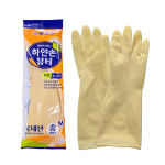 하얀손산업 하얀손뷰티고무장갑 백색 대 중 1팩10켤레 조리 요리 청소 : 제일디앤지