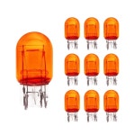 라누오브엑스 7443 앰버 브레이크 전구 10팩, T20 오토모티브 7443a 미니어처 후진등, 자동차, 트럭, SUV 교체 7443 bulb : 디어원 모두... 