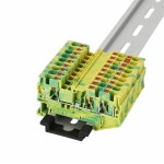4TW 단자 5PCS 커넥터 접지 PE 접지선 도체 전기 블록 트윈 PT4 TW 레일 PT 푸시인 PT 4-TW-PE : 영시몰C