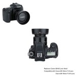 캐논 EF 50mm f/1.8 II에 맞는 JJC 카메라 렌즈 후드 그늘막, ES-62 후진 부착 ABS -블랙 교체 : cincoAZ